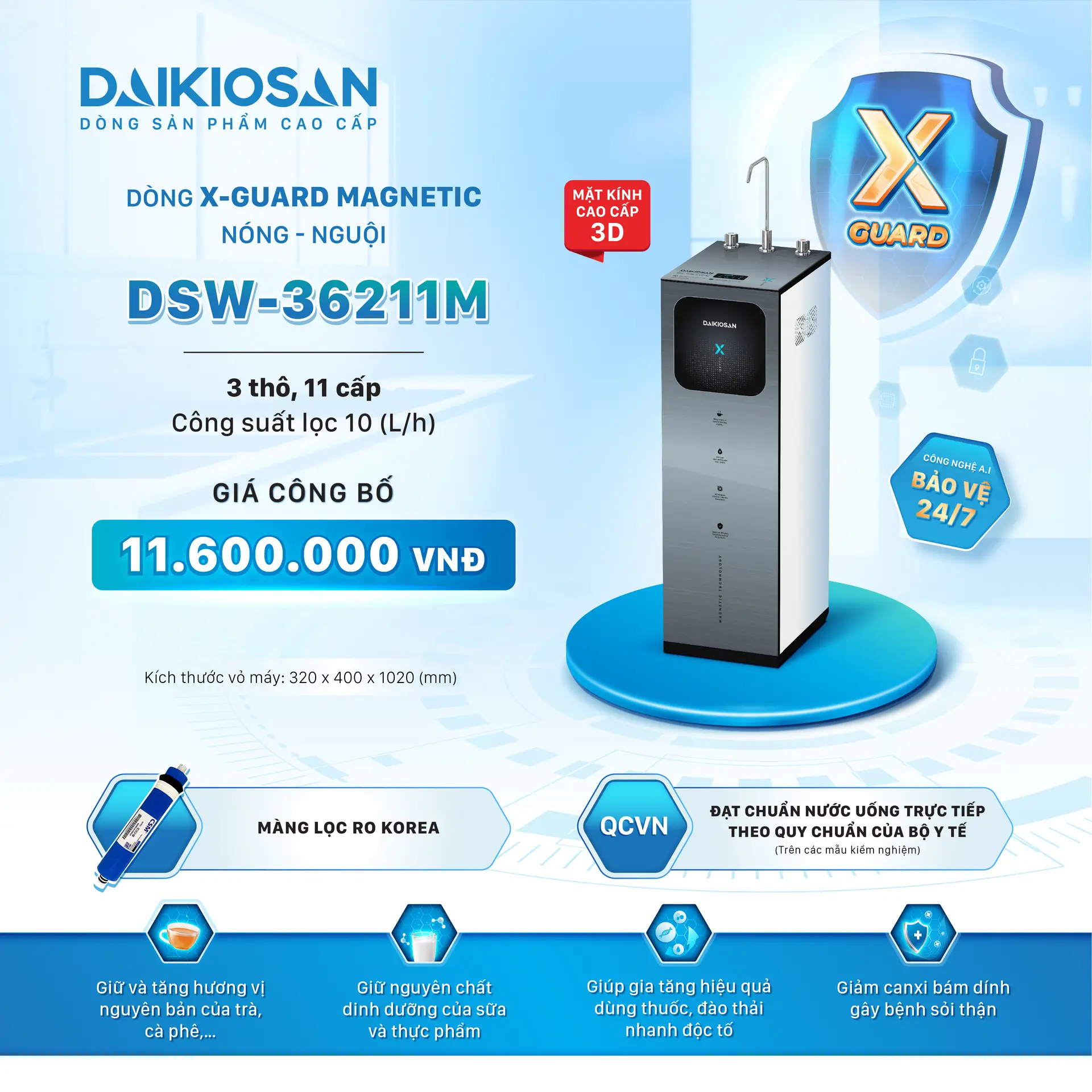 Máy lọc nước DAIKIOSAN DSW-36210M